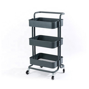 China factory 3-Shelf metal Medical trolleys,utility cart for medical, hotel, restaurant