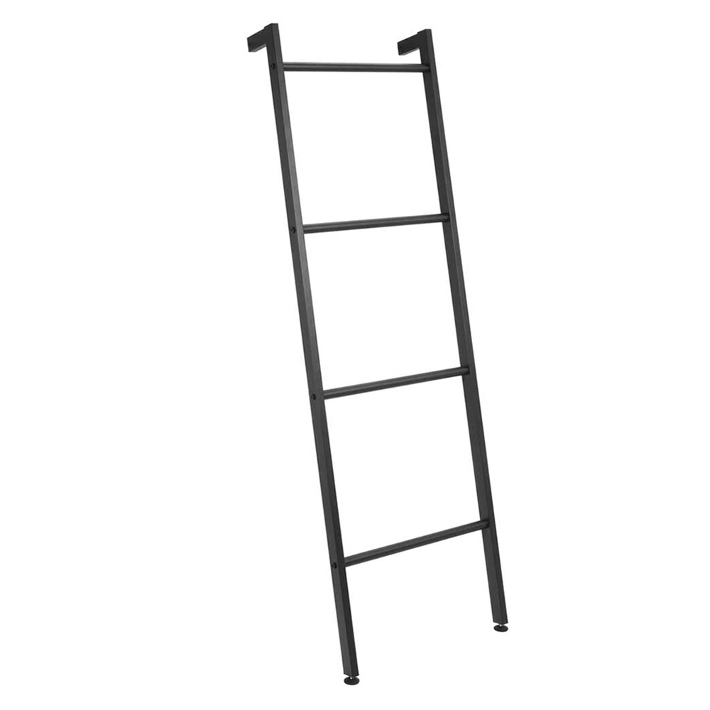 Free Standing Wall Leaning Decorative Bath Towel Rack Bar Storage Ladder Shelf - for Bathroom, Kitchen; Holds Towels, Blanket,