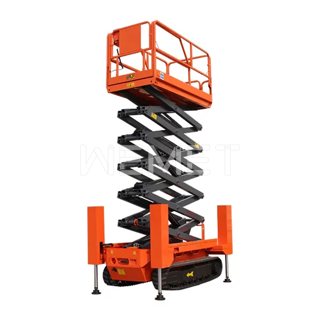 Rough terrain scissor lift mobile mini skylift electric scissor lift for sale