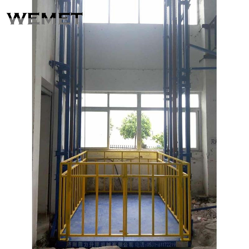 Electric scaffolding small cargo lift hydraulic cargo elevator wall mounted freight elevator vertical goods lift for outdoor