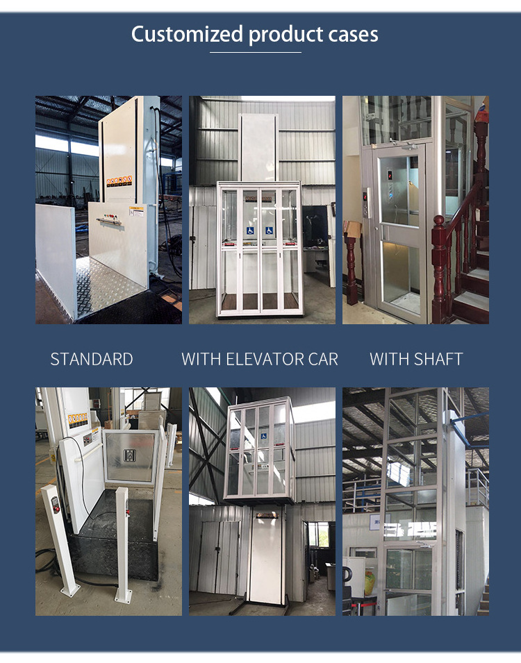 Vertical Wheelchair Lift Elder Old People Barrier-free Lift Outdoor Indoor Hydraulic Handicapped Disabled Lift