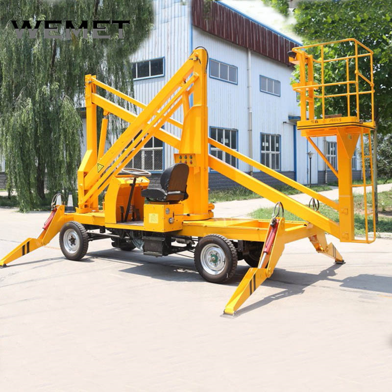 Self-propelled Electric Trailer Telescopic Articulated Cherry Picker Spider Lift Towable Boom Lift Aerial Work platform