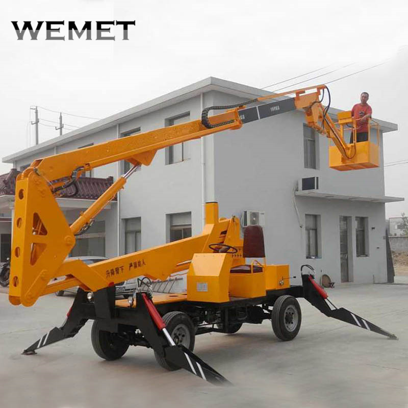 Self-propelled Electric Trailer Telescopic Articulated Cherry Picker Spider Lift Towable Boom Lift Aerial Work platform