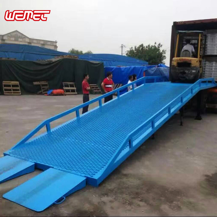 portable mobile truck loading ramp yard truck ramp hydraulic container dock ramp