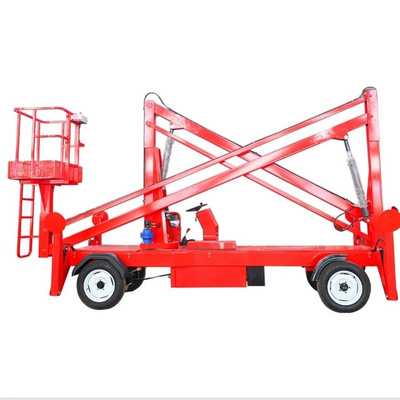 Self-propelled Electric Trailer Telescopic Articulated Cherry Picker Spider Lift Towable Boom Lift Aerial Work platform