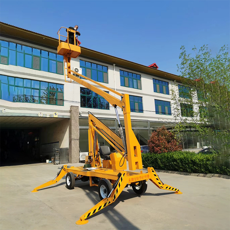 Self-propelled Electric Trailer Telescopic Articulated Cherry Picker Spider Lift Towable Boom Lift Aerial Work platform