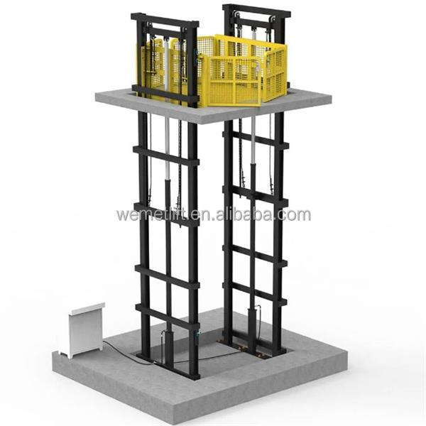 Electric scaffolding small cargo lift hydraulic cargo elevator wall mounted freight elevator vertical goods lift for outdoor