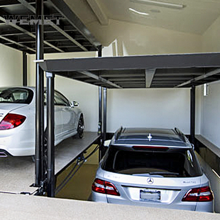 underground garage car scissor lift vehicle double layer basement scissor car lift car parking lift for sale