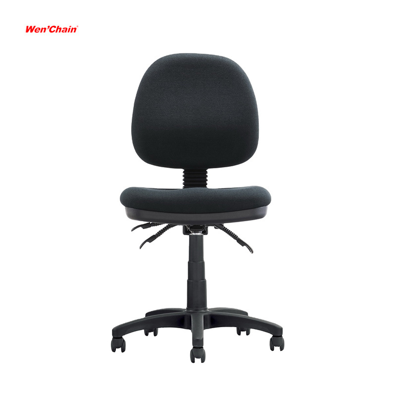 Mid Back Desk Chair Student Adjustable Office Chair Armless Computer Swivel Fabric Typing Task Office Chairs