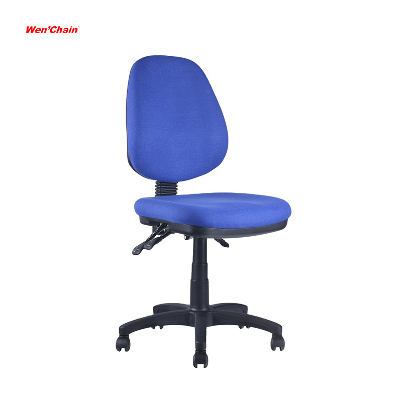 Foshan swivel low back height adjustable black fabric office desk chair no arm staff task chair