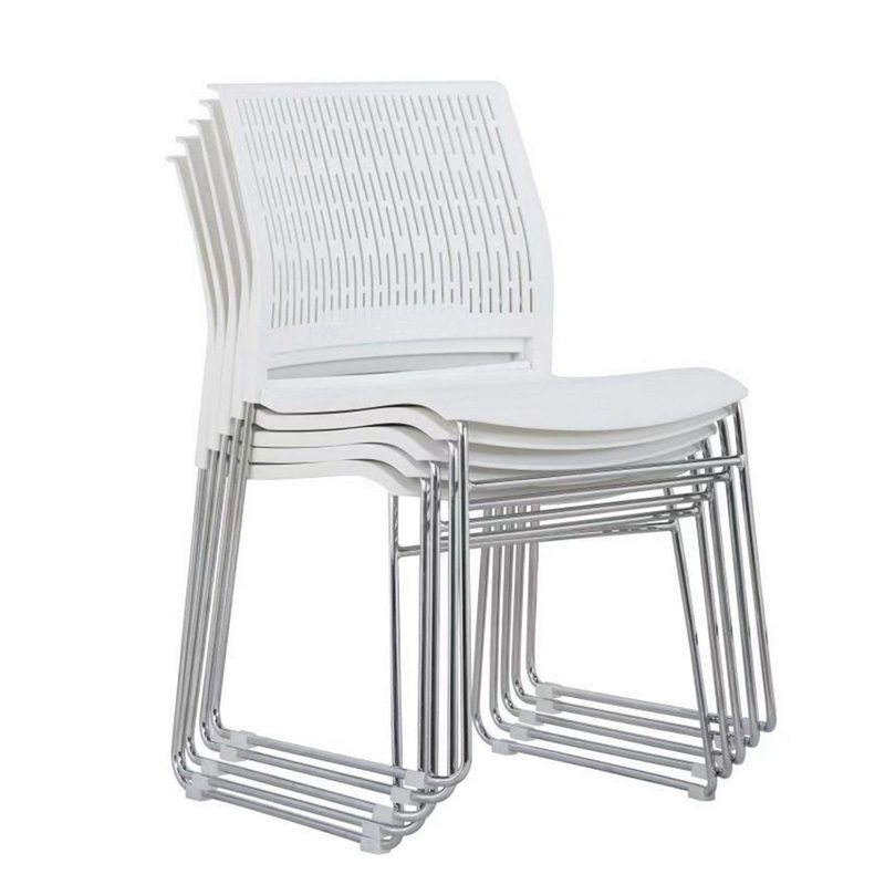 Cheap Foshan Factory Price High Quality White Conference Room Stackable Waiting Stackable Plastic Chair Stacking Office Chair