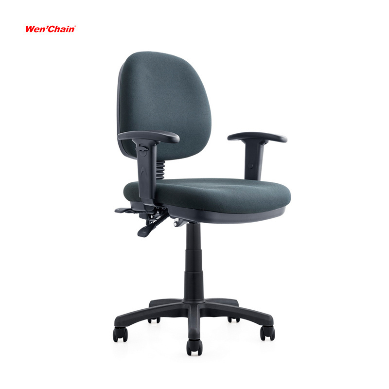 Mid Back Desk Chair Student Adjustable Office Chair Armless Computer Swivel Fabric Typing Task Office Chairs