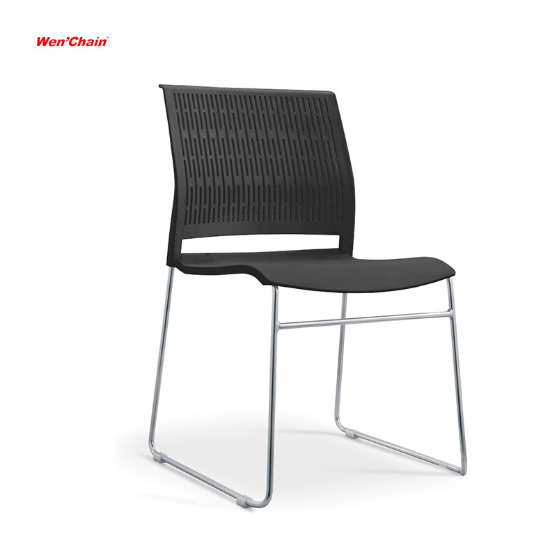 Cheap Foshan Factory Price High Quality White Conference Room Stackable Waiting Stackable Plastic Chair Stacking Office Chair