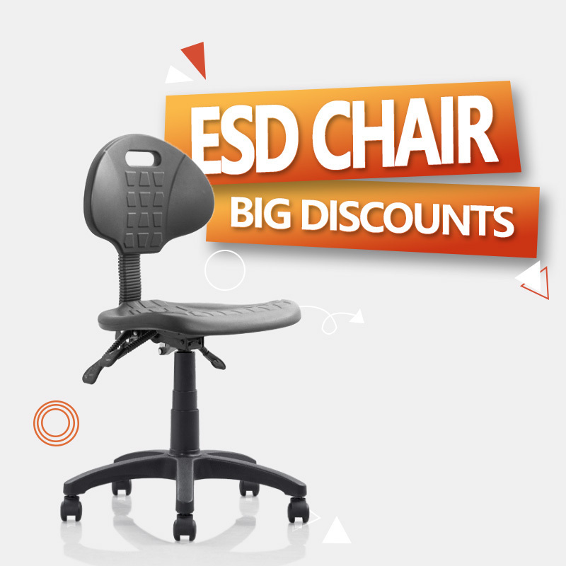 Anti Static Office Chair Adjustable Laboratory Swivel Pu Lab Chair Esd Cleanroom Chair