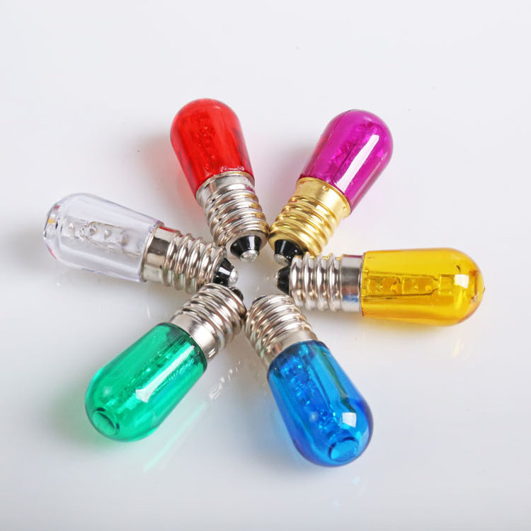 Plastic mini led bulb E14 warm red green blue yellow 14v led bulb E14 24v lamp