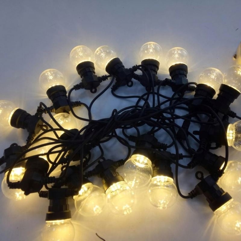 warm white  clear bulbs  G50 Globe Led Connectable Patio Light String  garden patio 24v  g50 led light chain