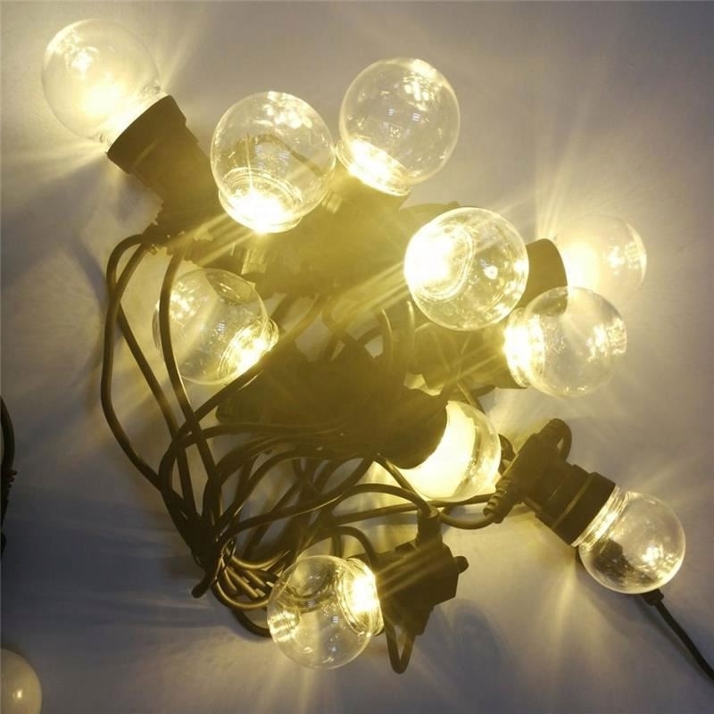 warm white  clear bulbs  G50 Globe Led Connectable Patio Light String  garden patio 24v  g50 led light chain