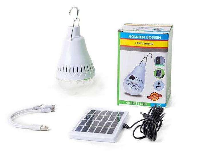 Portable Solar Light Solar Rechargeable Bulb with Solar Panel Support Mobile Phone USB Charging Led Bulb Light