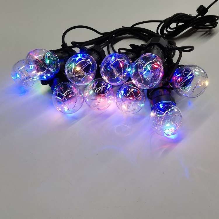 5m 10m LED G50 Bulb Outdoor Solar String Lights Patio Garden Waterproof med starburst Lamp Fairy Garland solar g50 String Light