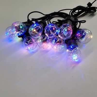 5m 10m LED G50 Bulb Outdoor Solar String Lights Patio Garden Waterproof med starburst Lamp Fairy Garland solar g50 String Light