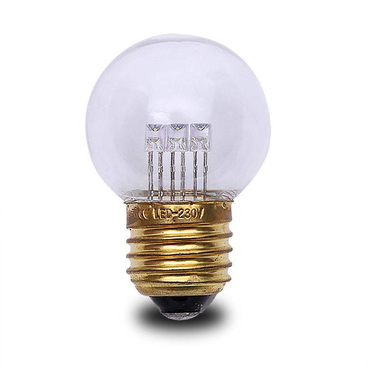 Bulbs Supplier B22 Led Lamp 1w E27 Led Globe Golf Ball Bulb Warm White Ningbo Plastic B22/E27 G45 Bulb Lamp 6 Led 40 2 Years 220