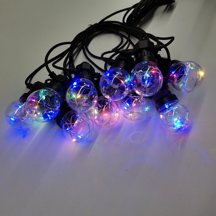 5m 10m LED G50 Bulb Outdoor Solar String Lights Patio Garden Waterproof med starburst Lamp Fairy Garland solar g50 String Light