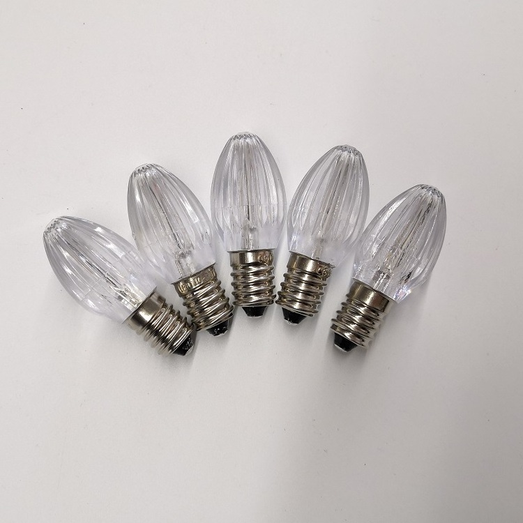 New Style E14 C7 C9 Outdoor Decorations Led Lamp E14 Led Candle Light 14v 24v Plastic 15 Clear DIP 75 80 E 14 Plastic Led Bulb