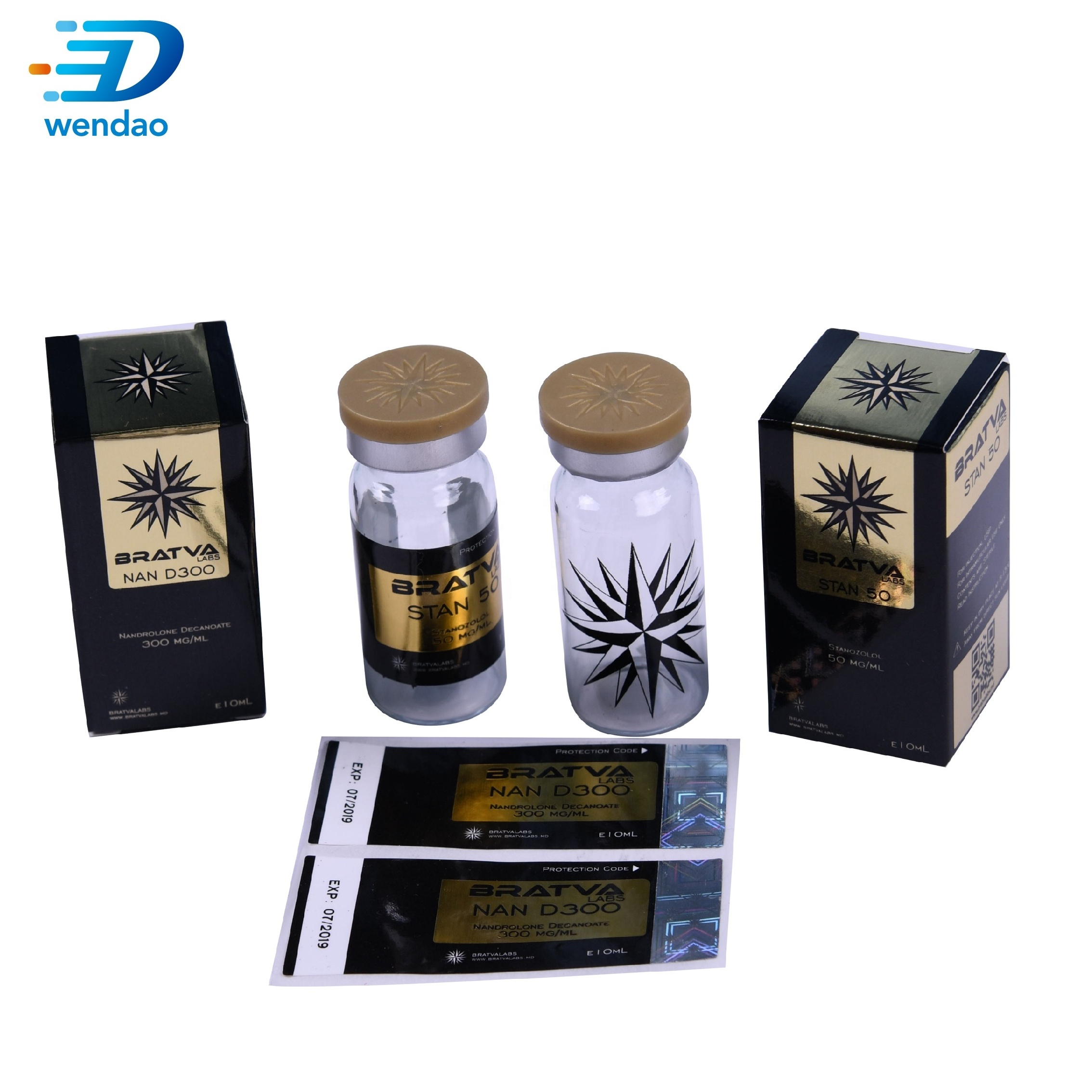 3D hologram medicine ampoules 2ml 10ml injection pen medicine box packaging