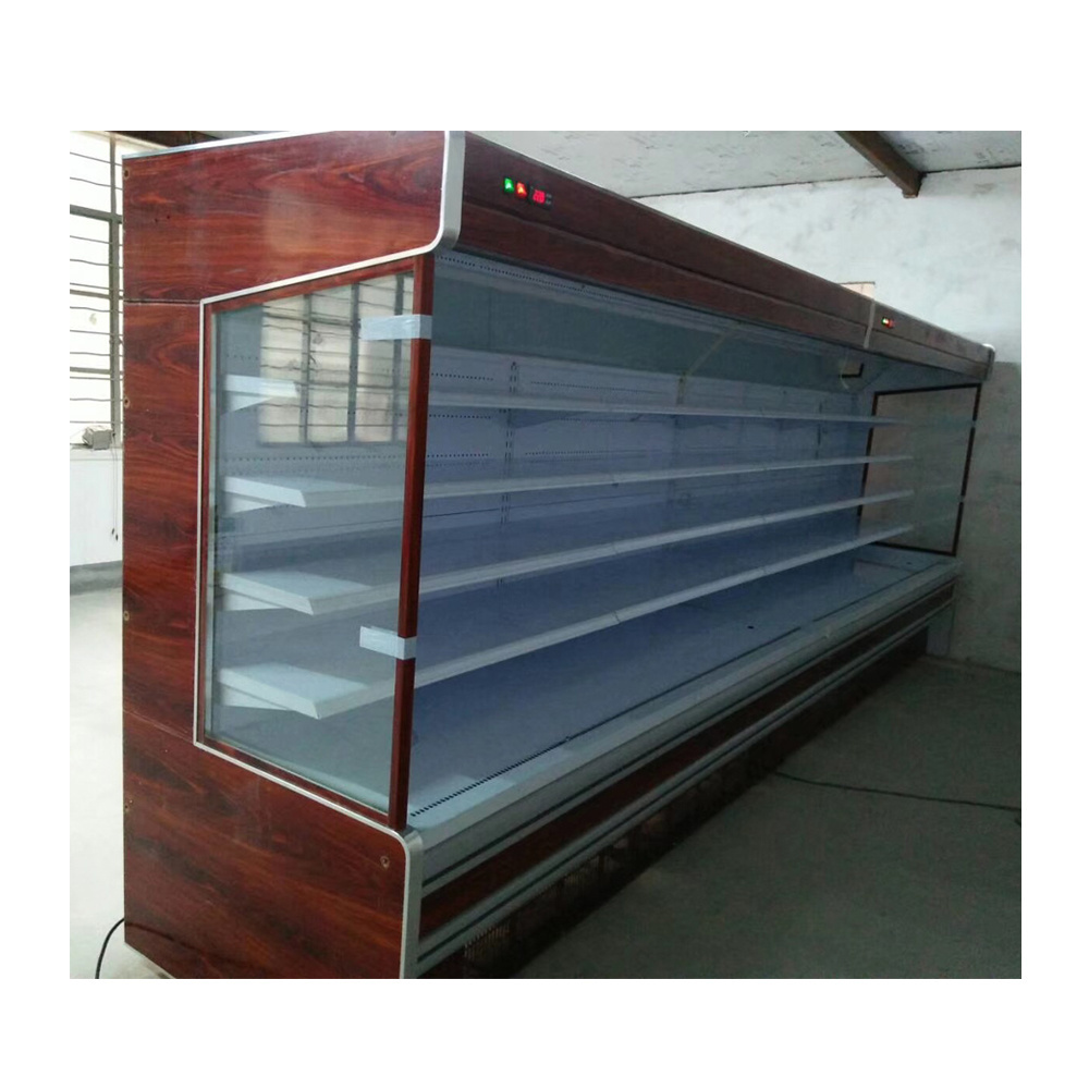 supermarket open front cooler commercial display refrigerator for fruit and vegetable