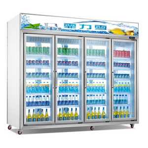 Commercial upright cold drink display refrigerator used beverage cooler