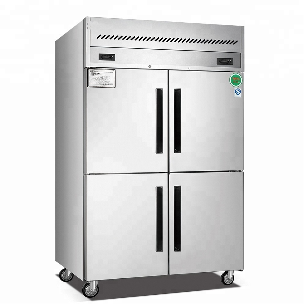 1000 Liter kitchen fridge r new style commercial 304 stainless steel 4 doors freezer