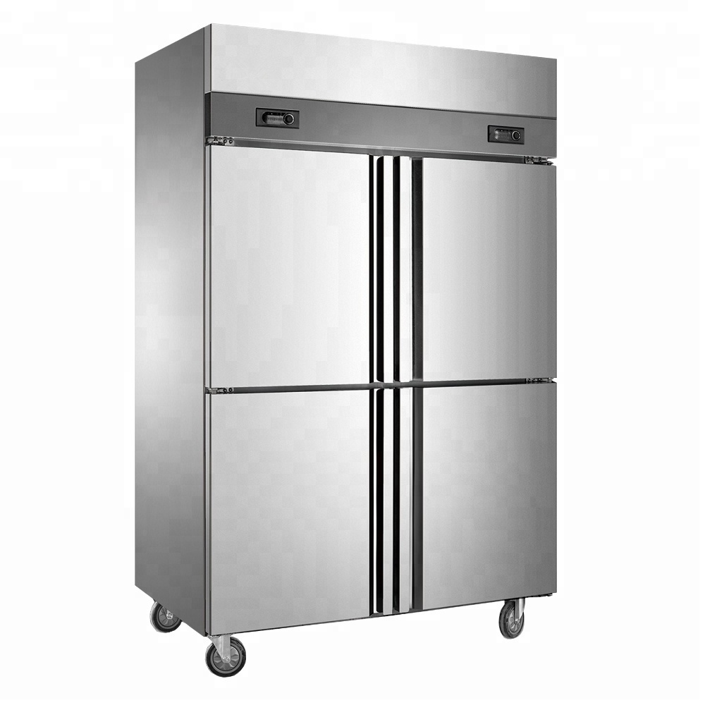 1000 Liter kitchen fridge r new style commercial 304 stainless steel 4 doors freezer