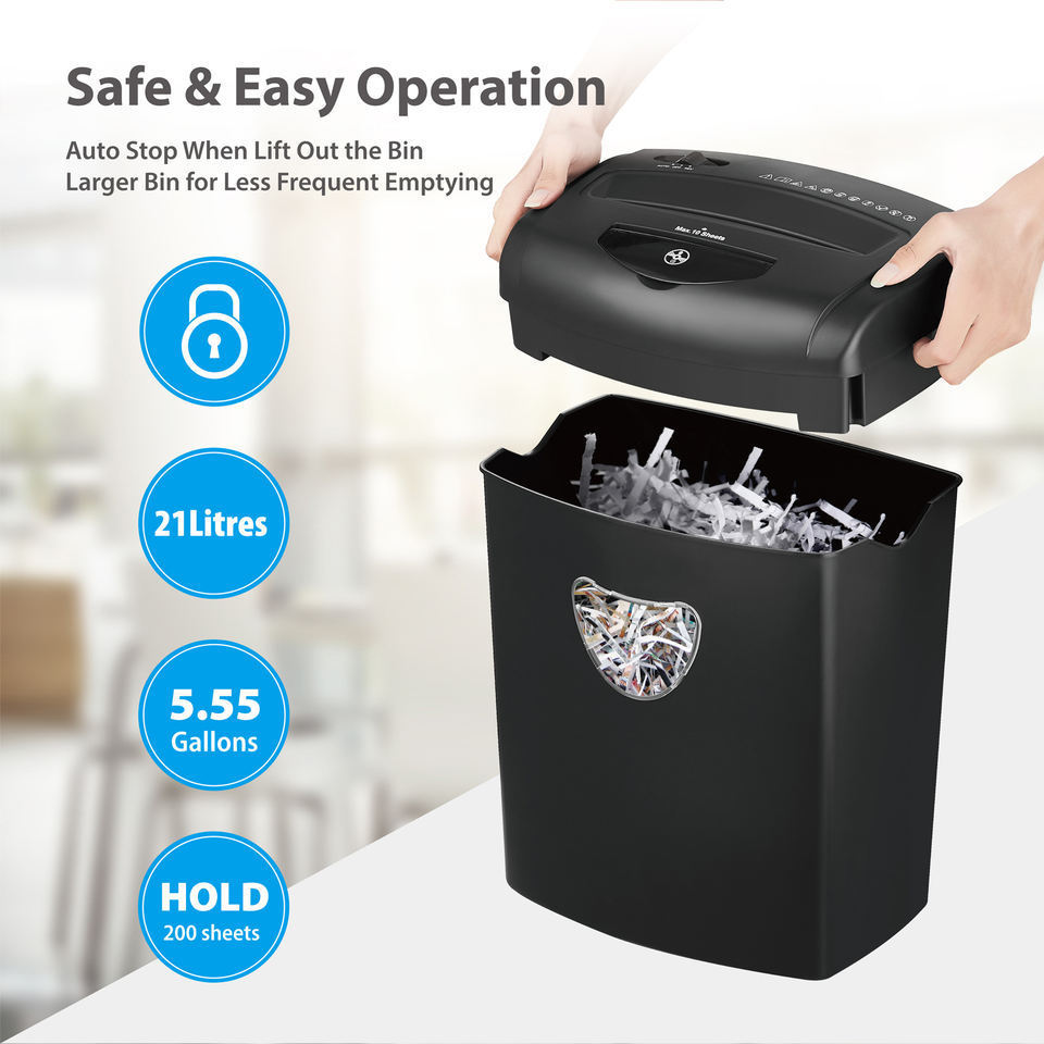 CD218P 10 Sheet Paper/CD/Credit Card Shredder Mini Paper Shredder