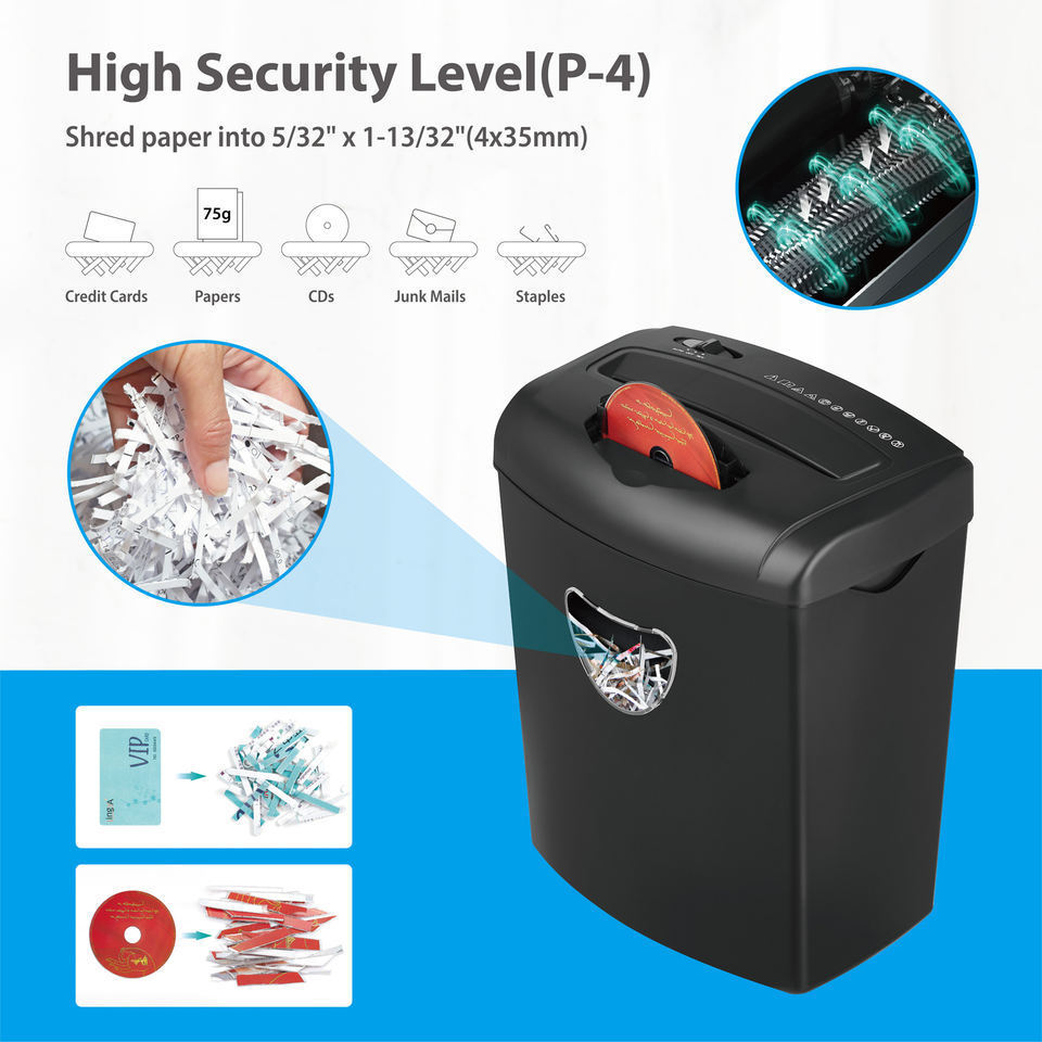 CD218P 10 Sheet Paper/CD/Credit Card Shredder Mini Paper Shredder