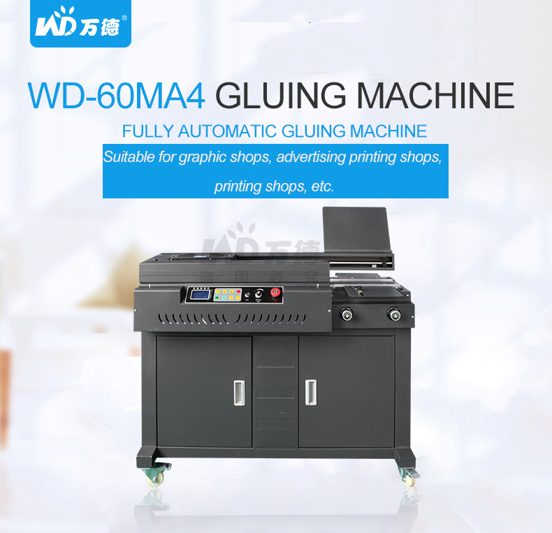 Automatic book notebook hot glue making binding machine (WD-60MA4)