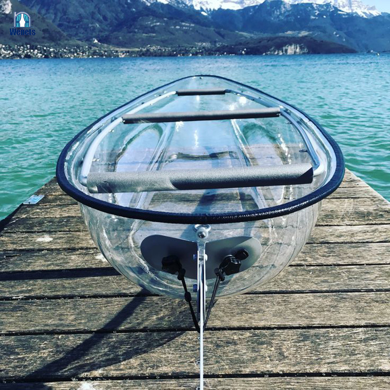 Transparent Rowing  PC Material Crystal Boat Single  Person Plastic Clear Bottom Clear Kayak Boat