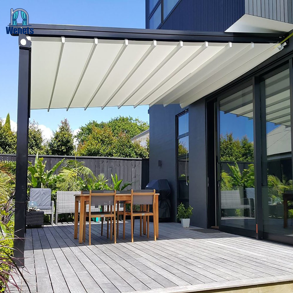 Hot Sale Waterproof Retractable Pergola Canopy Sliding Porch Aluminum Awnings