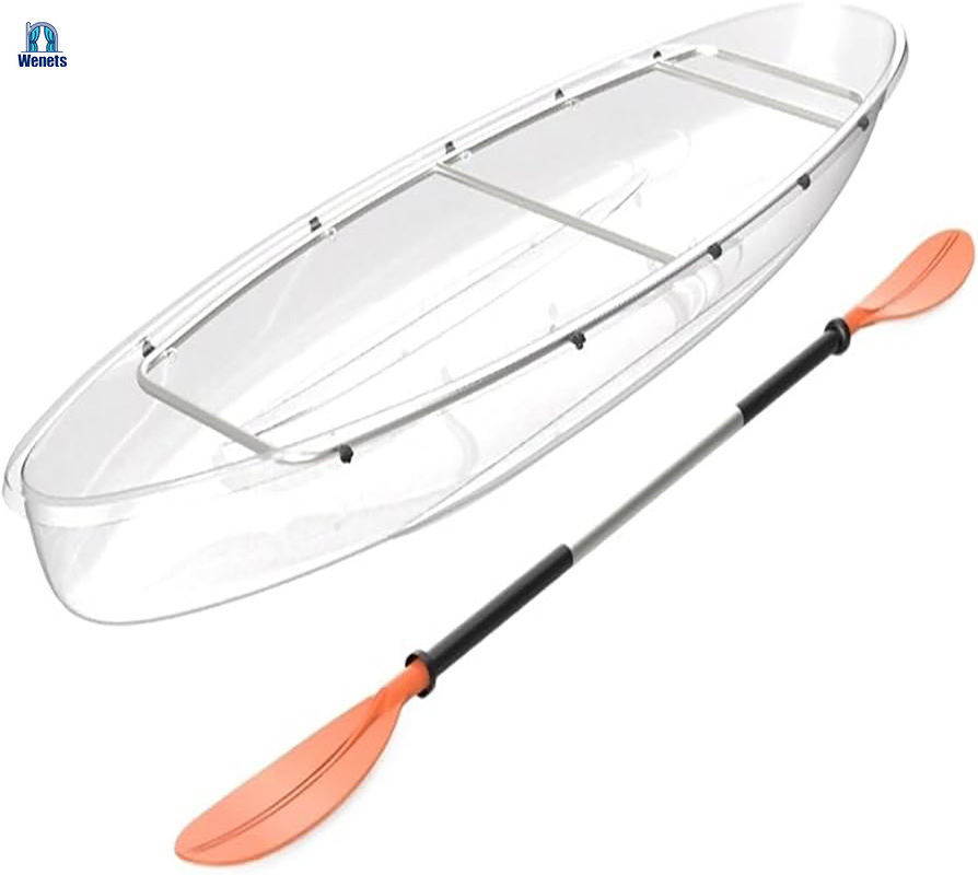 Transparent Rowing  PC Material Crystal Boat Single  Person Plastic Clear Bottom Clear Kayak Boat