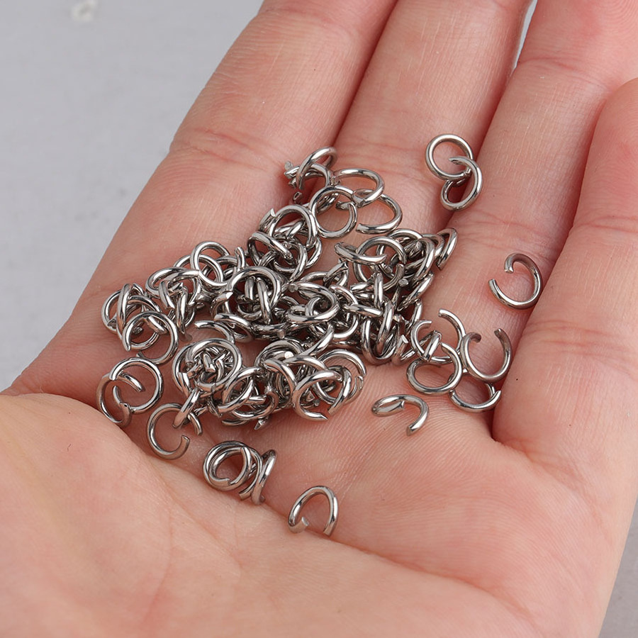 Stainless Steel Open Single Loops Jump Rings Split Ring For Jewelry Making DIY Connector Made Accessories