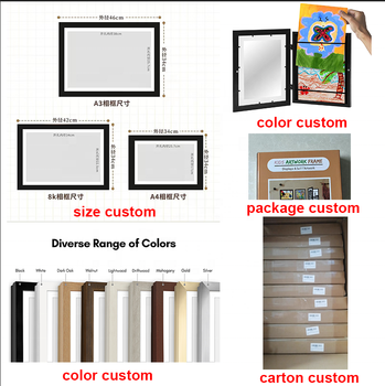 Winfeier Factory Front Opening A3 A4 Custom Size ldeas kids art frame