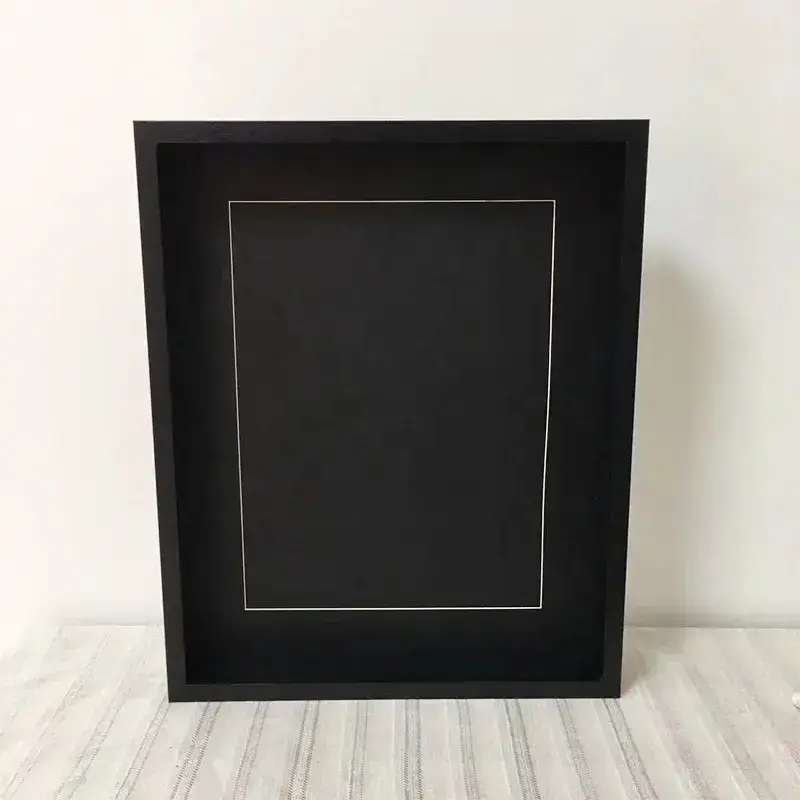 wholesale Custom 16x20 inch black Box Gifts t Football Shirt Frame jersey wall display case 3D art shadow box frame