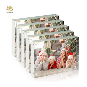 Winfeier Acrylic Picture Frame3x5 4x6 5x7 6x8 , 10+10mm Thickness Clear Magnetic premium acrylic photo frame