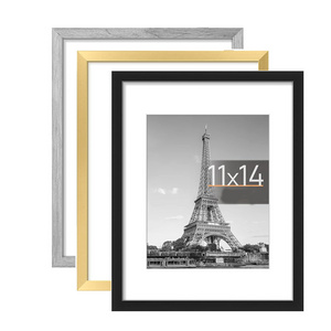 11x14 Picture Frame with Mat Display Pictures 8x10 Without Mat   Cover Wall Gallery Photo Frames