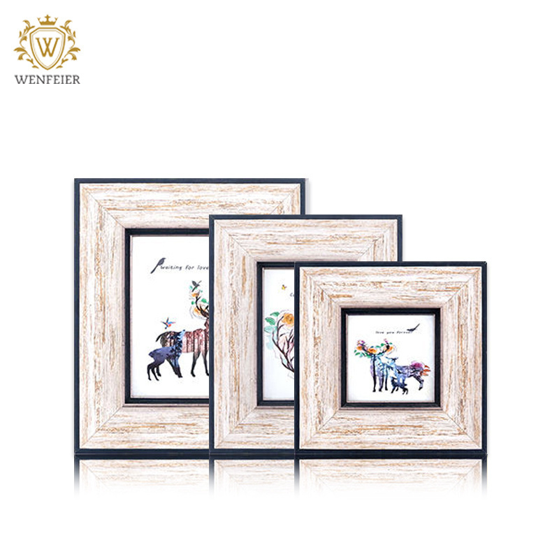 Wood 4 x 6 Picture Frame Vertical Gold Wooden Modern Photo Frame Decorative with Gradient Design Arched photo Frame for Hanging