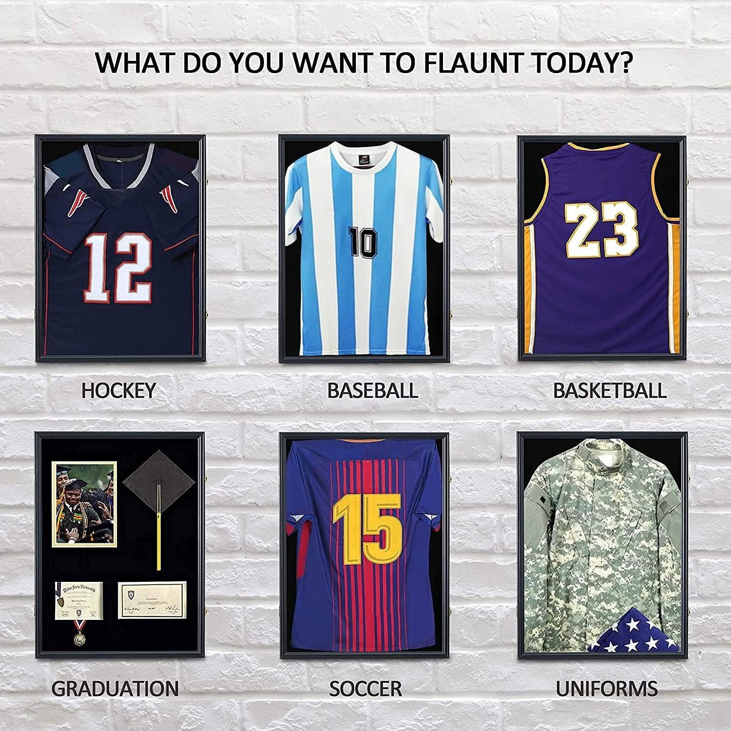 Winfeier Factory New Classic Custom Football Basketball Jersey Frame Display Case Jersey Frame