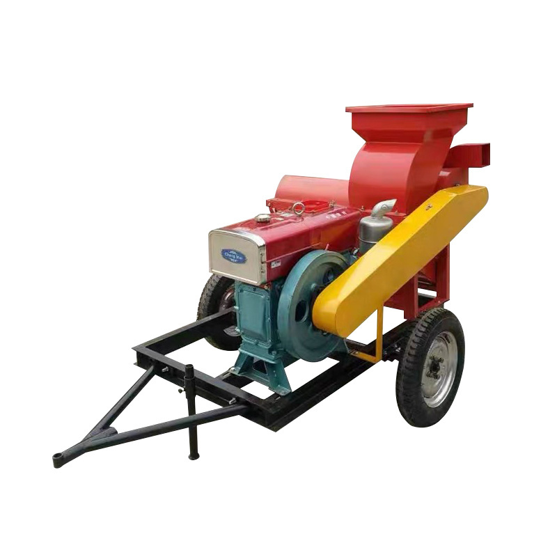 Multifunctional 6HP diesel corn thresher wheat soybean rice sorghum millet sheller machine