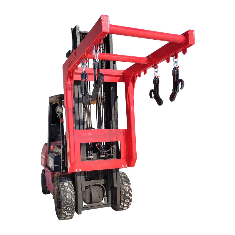 Flat forklift boom attachments extendable forklift jib fork mounted crane jib