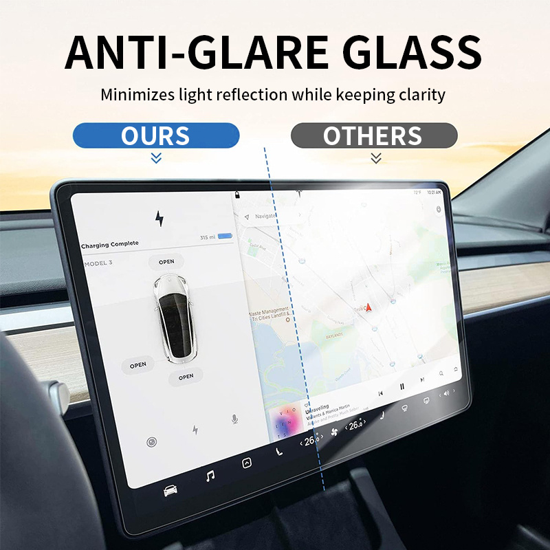 Car Telsa model 3 Y screen protector 2024 Center Control Infotainment Console Screen Guard Cover