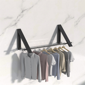 Higher Quality Luxury Clothes Hangers For Boutiquer Wall Mounted Clothes Drying Rack Folding Clothes Hanger Wall Mount