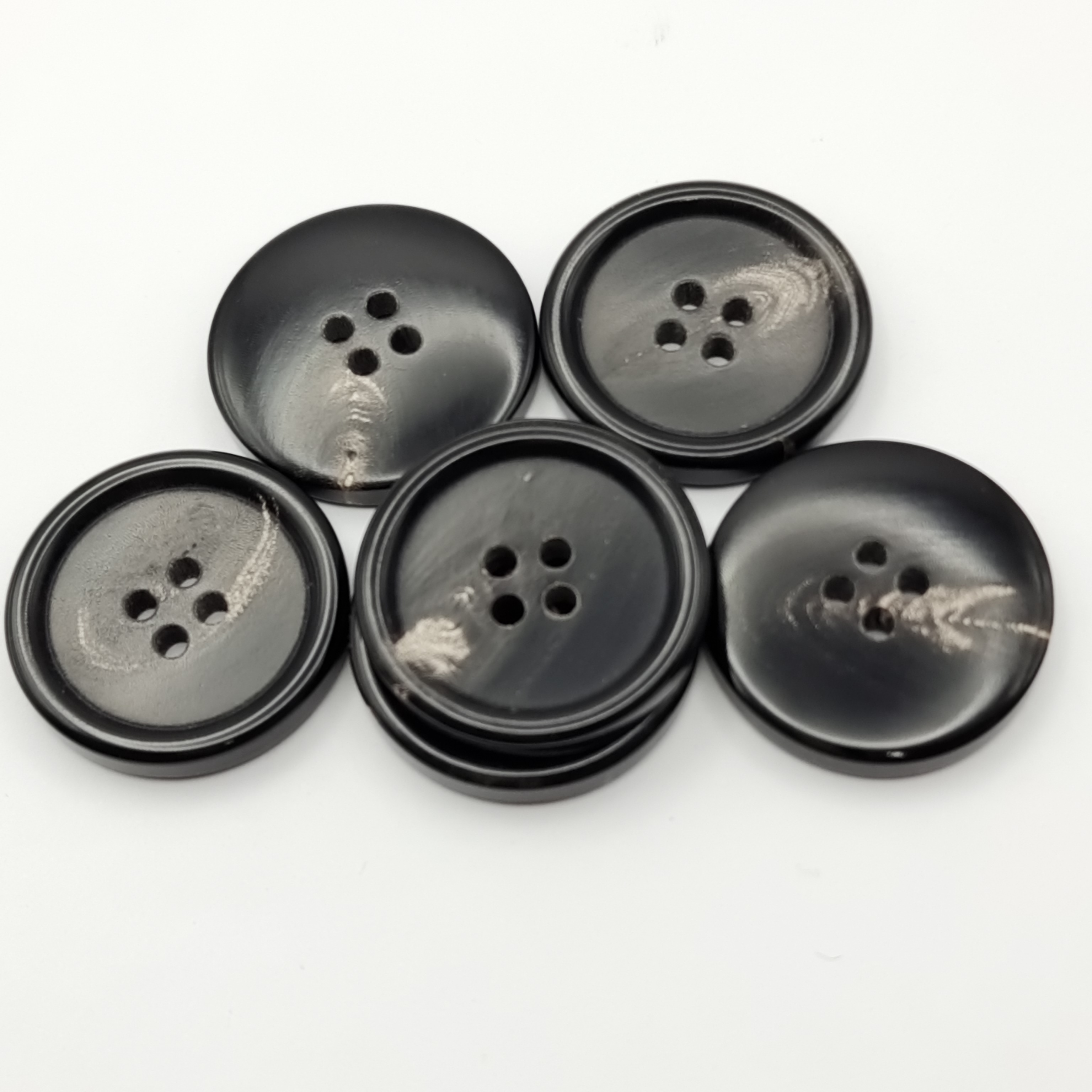 Custom Handmade Buffalo Horn Button Blanks/ Buffalo Black Color Eco-Friendly Button